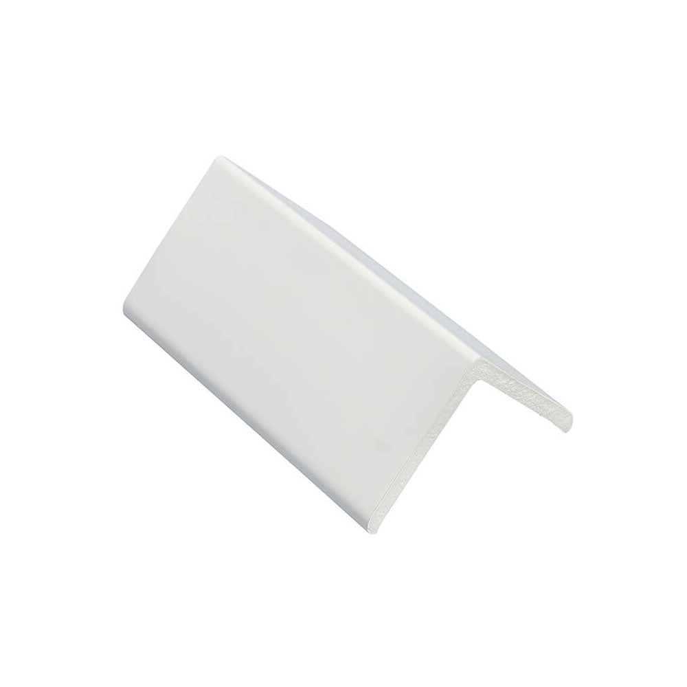Angle trim white UPVC for fascia and soffit corners