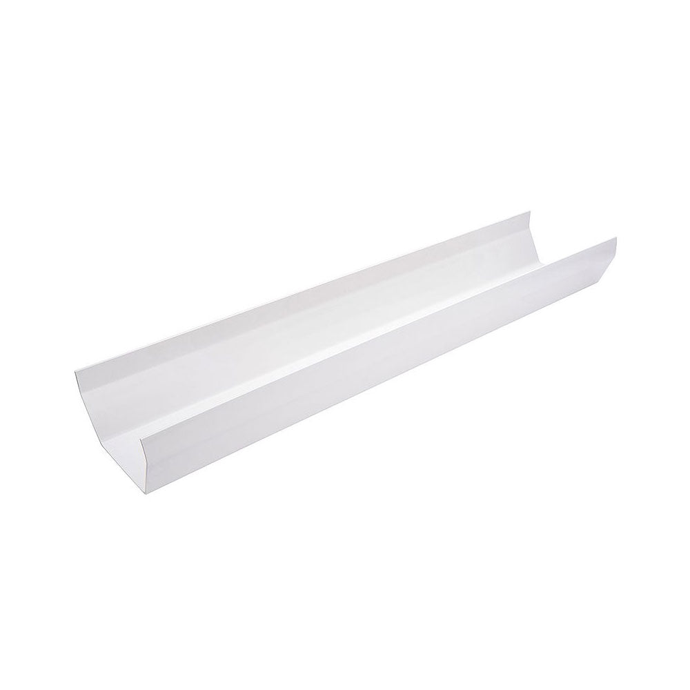 114mm square-line gutter 18m white in 3m lengths UPVC