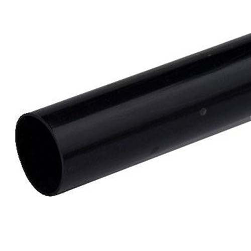 3m plain ended soil pipe 110mm UPVC black