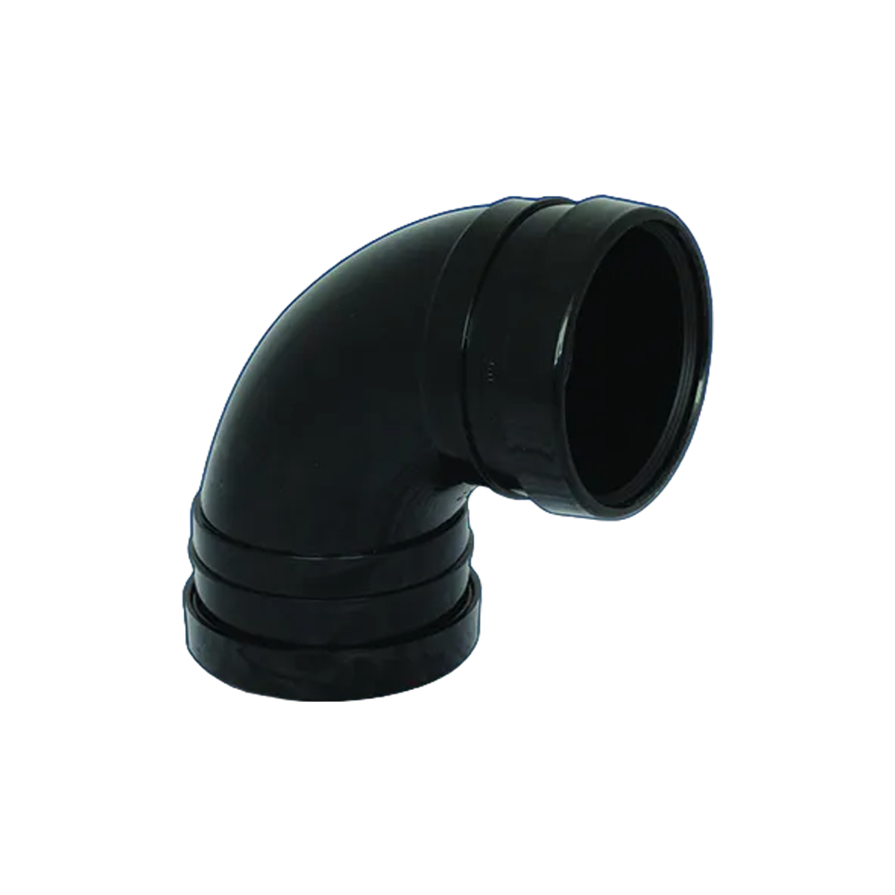 92.5 degree access bend double socket 110mm soil pipe UPVC