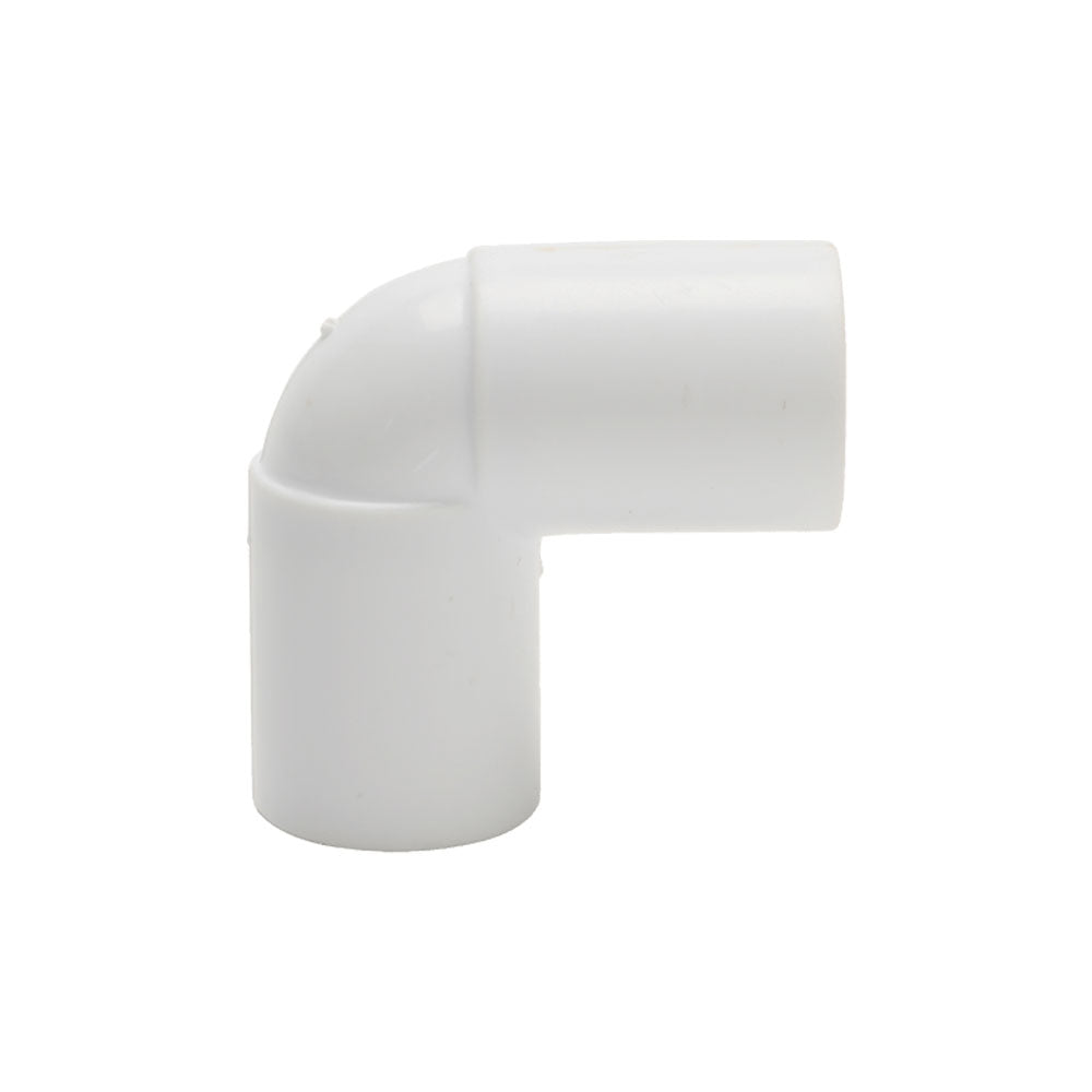 Overflow 90 degree knuckle bend 22mm white UPVC