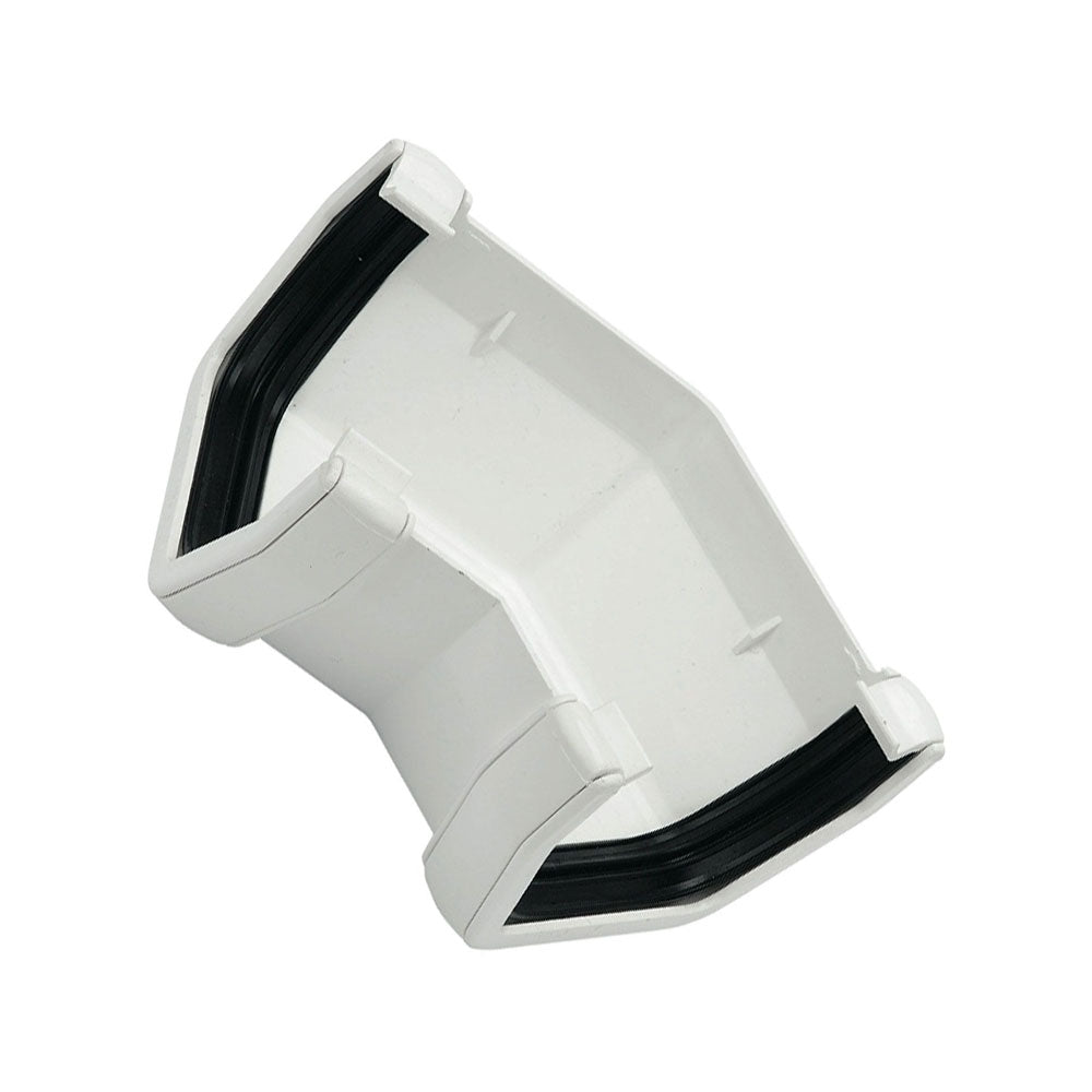 114mm square-line gutter 135 degree angle UPVC