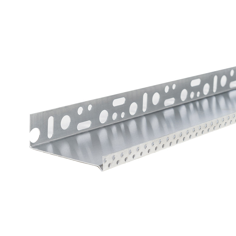 Aluminium base tracks for external wall insulation and render systems