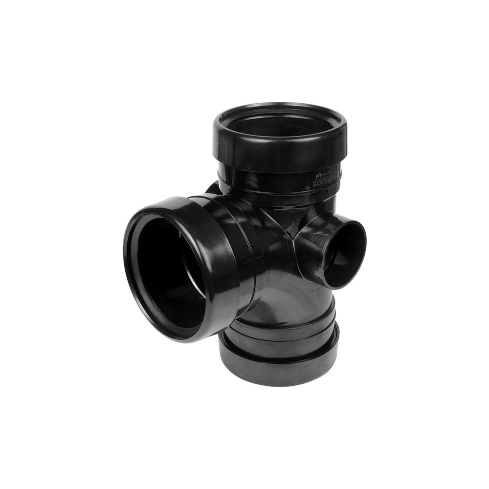 92.5 degree triple socket access branch 110mm soil pipe UPVC