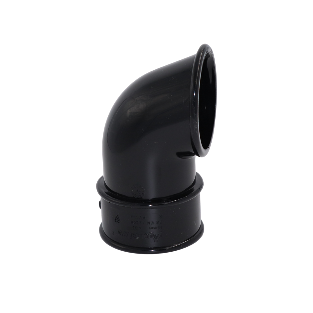 Round downpipe shoe 68mm UPVC black for rainwater discharge