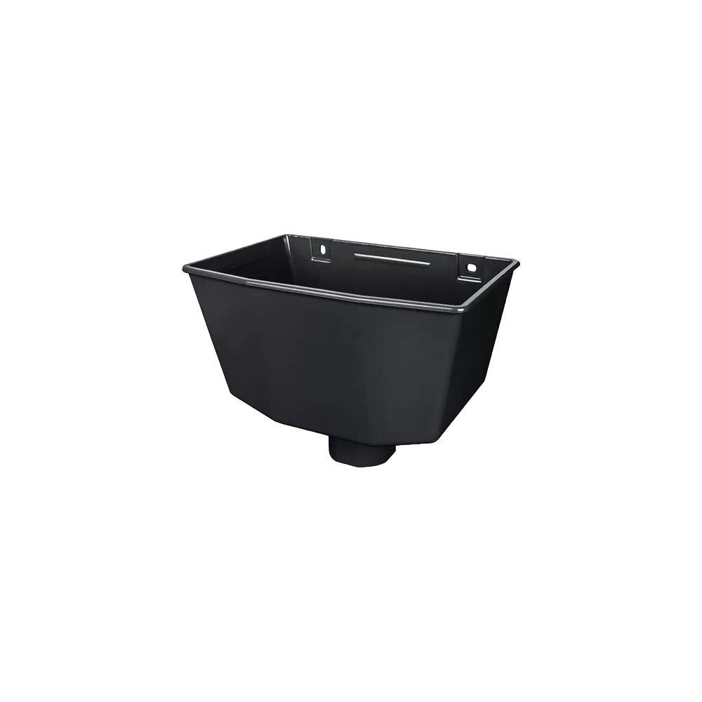 Standard hopper head 68mm UPVC black for downpipes