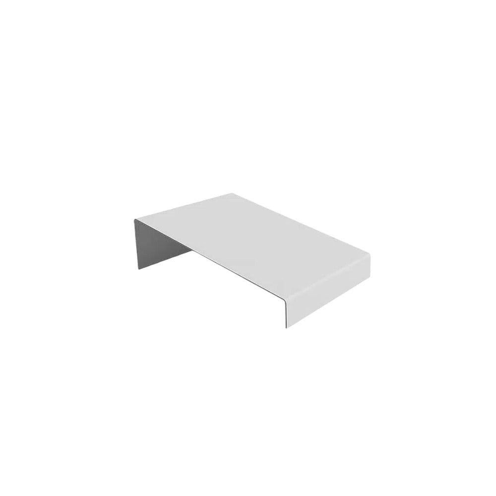 Verge trim connector white coated aluminium for EWI and render