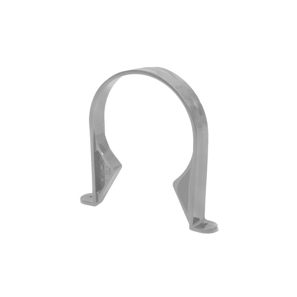 Pipe bracket 110mm soil pipe UPVC black with double fixing holes